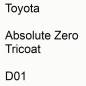 Preview: Toyota, Absolute Zero Tricoat, D01.